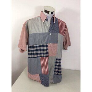 Vintage Tommy Hilfiger patchwork Shirt Mens Medium